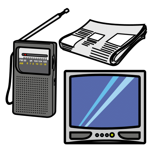 Unha radio, un xornal e unha televisión